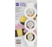 Wilton Insert Cupcake Bicolore - Accessoire Créatif pour Muffins et Cupcakes à Deux Couleurs, Moule à Effet Bicolore