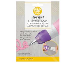 Wilton Kit Adaptateur Twist Quick pour Douilles, Adaptateur Innovant pour le Changement de Douille Décoration de Gâteaux Pâtisserie, Twist Quick Coupler Set