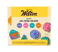Wilton Lot de 4 colorants alimentaires en gel fluo à base de gel