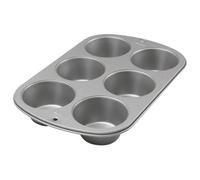 Wilton Moule à muffins Jumbo - Recette droite - Antiadhésif - 6 trous - 7 cm x 24,8 cm x 36,2 cm
