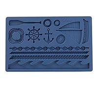 Wilton Moule en Silicone Thème Nautique pour Fondant, Pâte à Sucre et Pâte D’Amandes, Idéal Pour Gâteaux Et Cupcakes Décorés - 19,7 x 12,5 cm.