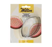 Wilton Nesting Cookie Cutter Oval: Emporte-pièces en Acier Inoxydable pour Biscuits, Cookies et Décorations en Fondant, Lave-Vaisselle - Set/3