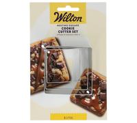 Wilton Nesting Cookie Cutter Square: Emporte-pièces en Acier Inoxydable pour Biscuits, Cookies et Décorations en Fondant, Lave-Vaisselle - Set/3