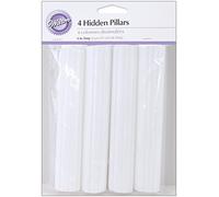 Wilton Piliers Cachés en Plastique - Lot de 4 - Supports pour Gâteaux à Étages, Tiges de Stabilisation pour Gâteaux Superposés Accessoires de Pâtisserie - 15,2 cm