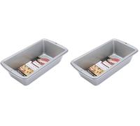 Wilton Recipe Right Moule à Pain Moyen Rectangulaire, Moule en Métal Lourd pour Pains et Gâteaux Antiadhésif - 21,5 x 11,4 x 6,35 cm, Argent (Lot de 2)