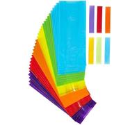 Wilton Sachets à Confiserie Colorés avec Attaches Set de 30 : Sacs en Plastique Multicolores pour Bonbons, Chocolats, Lollipops, Cake Pops et Friandises - 30 Pièces