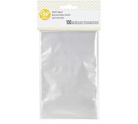 Wilton Sachets de Fête Transparents Mini 100 Pièces - Sachets pour Bonbons, Sacs Cadeaux avec Attaches, Parfaits pour Emballer Biscuits, Bonbons, Pop-corn et Autres Gourmandises - 100 Pièces