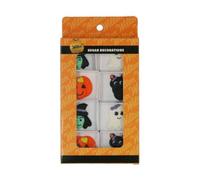 Wilton Sugar Decorations Happy Halloween Set/8: Décorations en Sucre Halloween Joyeux: Citrouilles, Sorcières, Fantômes et des Chats Noirs, Parfait pour Décorer Cupcakes, Gâteaux & Biscuits - Set/8