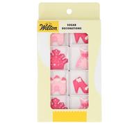 Wilton Sugar Decorations Princess Fairytale Set/8: Décors Sucrés Princesse: Châteaux, couronnes, talons et robes de princesse, Décorer Cupcakes, Biscuits et Gâteaux, Decoration comestible gateau