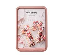 Wiltshire Rose Gold Cookie Sheet, Robust Baking Tray with Non-Stick Coating, Rectangular, Coated Pie Tin, Sheet Steel Bakeware, Dimensions: 39x26cm