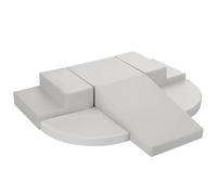 Wilwolfer Parcours Motricité Bébé 6 Pièces: Module Motricité Enfant Cuir PU Blocs Mousse Éducatifs - Jouets Descalade Bébé Structure d'escalade Antidérapante Ensemble d'échelle Double