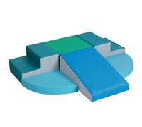 Wilwolfer Parcours Motricité Bébé 6 Pièces: Module Motricité Enfant Cuir PU Blocs Mousse Éducatifs - Jouets Descalade Bébé Structure d'escalade Antidérapante Ensemble d'échelle Double