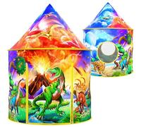 Wilwolfer Tente de Jeu pour la découverte des Dinosaures, Grande Tente Pop-up pour l'intérieur et l'extérieur, Aventure éducative des Dinosaures pour Les garçons et Les Filles (3-12 Ans).