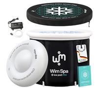 Wim Spa Ice Pod Pro (90 × 75 cm) [L'original depuis 2015] - Fût à glace pliable et isolé avec filtre à ozone, ThermoDome, thermomètre, eBook etc., pour thérapie par le froid mobile, baignoire pour