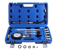 WiMas 11PCS Amélioré Moteur Testeur de Compression, Automotive Coffret Testeur de Compression Compressiometre Moteur Compressiometre Essence Coffret de Compressiomètre
