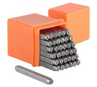 WiMas 37pcs 3mm Letter and Number Stamp Set, Iron Stamping Kit Alphabet A-Z, Number 0-9, & and Love Seal Stamp for Imprinting Metal Plastic Wood Leather DIY