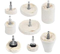 WiMas 8PCS coton disque de polissage, tampon de polissage roue, blanche roue à polir pour outil de polisseur de broyeur