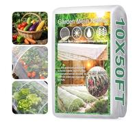 WiMas Filet de Jardin Insect Netting Pest Barrier Ultra Fine Plant Mesh Cover Protection for Vegetable Flowers Fruits Plants Greenhouse Crops (10x50FT)