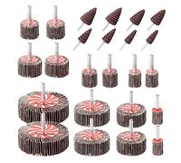 WiMas Lot de 24 disques abrasifs à lamelles de ponçage grain 80 - Têtes de ponçage pour perceuse - Outil rotatif, polissage, meulage et ébavurage