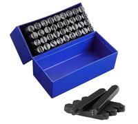 WiMas Lot de 36 tampons en acier avec lettres et chiffres de 10 mm - Alphabet de A à Z, chiffres de 0 à 9 et sceau pour impression sur bois, métal, cuir