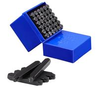 WiMas Lot de 36 tampons lettres et chiffres de 8 mm - Kit d'estampage en fer de l'alphabet de A à Z, chiffres de 0 à 9 et sceau pour impression à faire soi-même, métal, bois, cuir