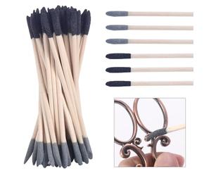 WiMas Lot de 50 bâtonnets abrasifs à double extrémité - 150/280 Grit - Outil de ponçage fin - Outil de polissage pour Gundam - Modélisme - Artisanat du bois - Nail Art - Polissage