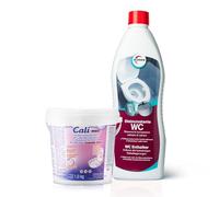 Wimex® Cali-mex - Kit d'entretien et nettoyage en profondeur du bain Cali-mex mousse (1 kg) + Détartrant WC (1 litre)