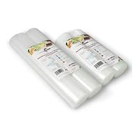 Wimex - Rouleaux et Sacsd'emballage pour Machine sous vide. sans bisphénol A. Cuisson sous Vide. Universels et Compatible avec Toutes Les Machines sous Vide (2 Rouleaux 20x600cm + 2 Rouleaux 30x600cm)