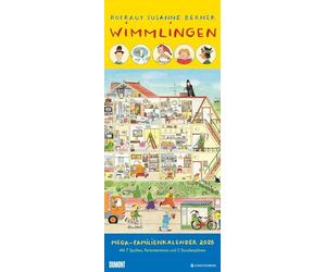 Wimmlingen Calendrier familial 2025 avec 7 colonnes, 2 emplois du temps et table de vacances, format portrait, 30 x 70 cm