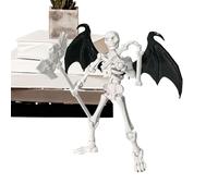 Wimnqie Figurine Squelette Petite et Articulée,Jouet Sensoriel Flexible avec Mouvements - Modèle Articulé pour Collectionneurs Décoration Halloween Étagère Bibliothèque Table de Chevet