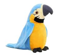 Wimnqie Jouet Oiseaux pour - Perroquet Qui Gazouille Jouet pour Chat avec Battement d'ailes et Musique,Animal Électronique Réaliste pour et Animaux Fêtes Anniversaire Bureau