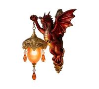 Wimnqie Lampes murales Dragon - Lampe en résine de style gothique - Figurine Dragon avec Lumière Décorative,Chambre étudiant cuisine bureau anniversaire Noël Halloween