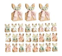 Wimnqie Pochons Lapin de Pâques | Style Boho, Nœud, Fleurs Séchées - Sachets Lapin en Papier - Boîtes Cadeau, Printemps, Anniversaire, Chasse aux Œufs, Décoration Jardin, Maison, École, Salon,