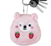 Wimnqie Porte-Monnaie Fraise, Porte-Monnaie pour - Portefeuille Animal Petit Sac à Main Hamster, Porte-Monnaie, Sac à Main Fraise pour Femmes, Filles, pièces de Monnaie, Carte,
