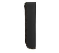 Wimnqie Trousse à crayons | Trousse plate en cuir, organisateur de papeterie portable avec fermeture éclair, sac de rangement fournitures scolaires pour adultes, bureau, voyage, Noir , Voir