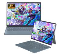 【Win 11 Pro/Office 2019】 Ordinateur portable 2 en 1 14" 2K IPS (1920 x 1200), processeur Alder Lake N95 de 12e génération (jusqu'à 3,4 GHz), 16 Go DDR4, équipé d'un KB/BT 5.0/portable magnétique (SSD