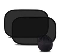 WIN.MAX Pare-Soleil Voiture Bébé,TRÈS Sombre Protection UV/Chaleur, Pare-Soleil Auto-Adhésifs pour Enfants,Pose Rapide/Facile,Sac de Rangement fourni,Taille 51x31 cm (M)