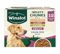 Winalot Lot de 12 sachets de nourriture pour chien mélangés en gelée, 12 x 100 g