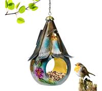 WINARA Mangeoire solaire pour oiseaux sauvages, mangeoires à oiseaux pour extérieur, décoration de jardin, nichoir à oiseaux, cadeau pour les amateurs d'oiseaux, lanterne de jardin