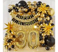 WINAROI Décoration Anniversaire 40 Ans en Noir et Or,Ballon 40 Ans Anniversaire Femme,Noir et Or Arche Ballon anniversaire 40 Kit Arche ballon pour Fête