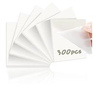 WINAROI Lot de 300 Notes Adhésives Transparentes, Transparent étanche et Réutilisable pour étudiants, Maison Et Bureau (75 * 75mm)