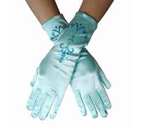 Wination Gants de princesse Elsa pour petites filles, beaux gants de princesse élégants en tissu satiné pour déguisement de fête, spectacle, accessoires de photographie, adaptés aux enfants âgés de 4