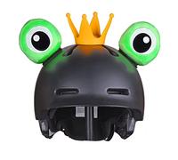 WINBST Couronne de Casque - Motif Roi Grenouille - Avec Rubans - Autocollant - Décoration Pour Casque de Moto, Ski et Vélo