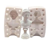 WINBST David & Venus & Moule à bougie en plâtre fabriqué à la main en résine et silicone Motif statue 3D