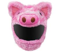 WINBST Housse en tissu pour casque de moto, couvre-casque rose cochon peluche, accessoire anti-poussière