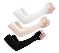 WINBST Lot de 3 paires de manchons de refroidissement pour bras - Protection contre les UV et le - Extensibles - Unisexe - Pour tous les sports de plein air