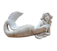 WINBST Statue de sirène, princesse mythologie, ornements de jardin, décoration pour maison, jardin, piscine, étang, pot de fleurs, bibliothèque, table d'angle 17 x 6 x 9 cm