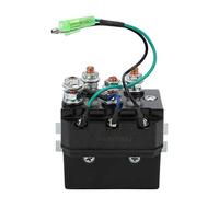Winch Contactor Solenooid For pour 1500 5000 Lb Winches ATV UTV Winch Contactor Solenoid Relais de Relais Noir Fonctionne avec la Plupart des Marques de Treuil