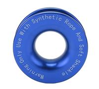 Winch Snatch Recovery Ring 41000lbs | for 7 / 16in & 1 / 2in Soft Shackles / 3 / 16in 1 / 4in 3 / 8in Ropes | Robust Off Road Gear for Trucks SUVs ATVs (Bleue)