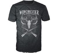 Winchester Deer Skull Crossed Rifles Men's Short Sleeve Tshirt Black M